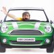 Photocall coche Mini Cooper de color verde lima