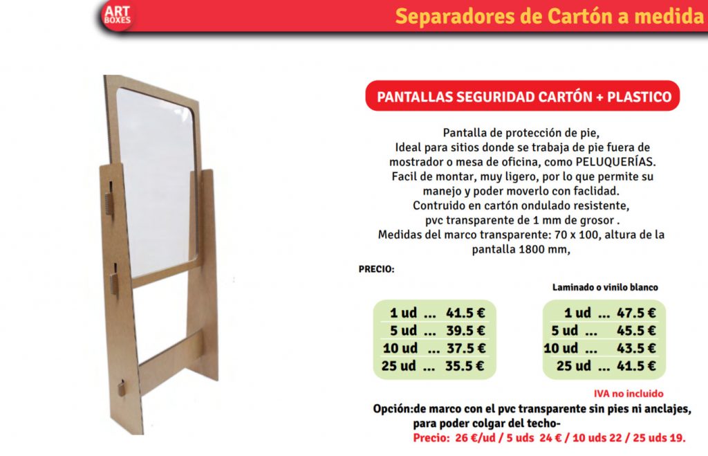 separador carton peluquerias
